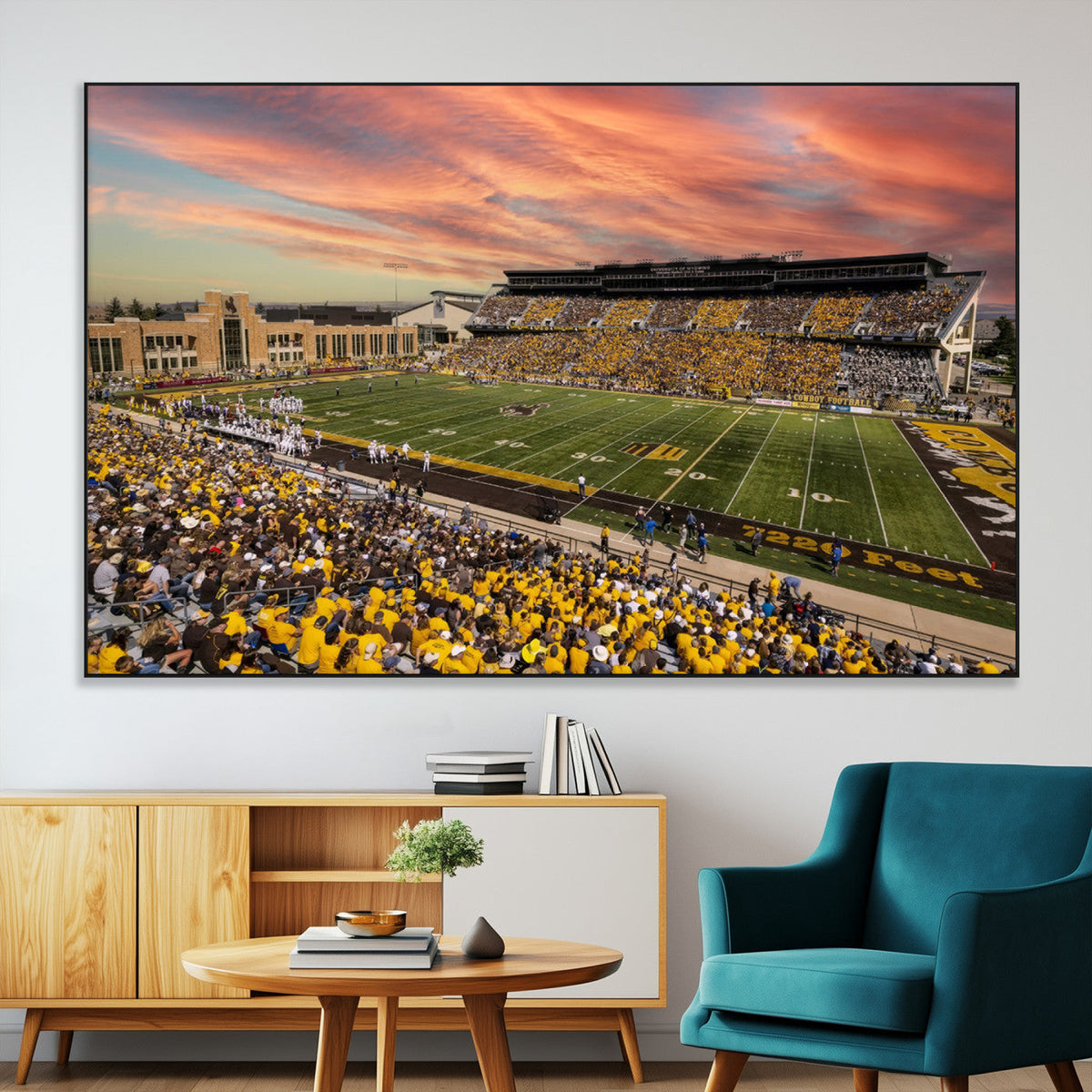 University of Wyoming Cowboys Football Team Print - Laramie