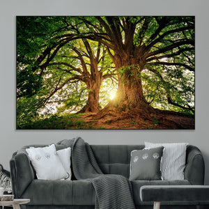 Majestic Ancient Tree Wall Art, NatureCanvas Print, Woodland