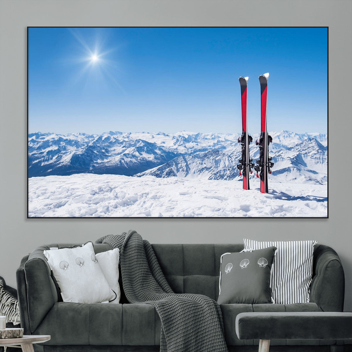 Ski Season Snow Wall Art Canvas Print