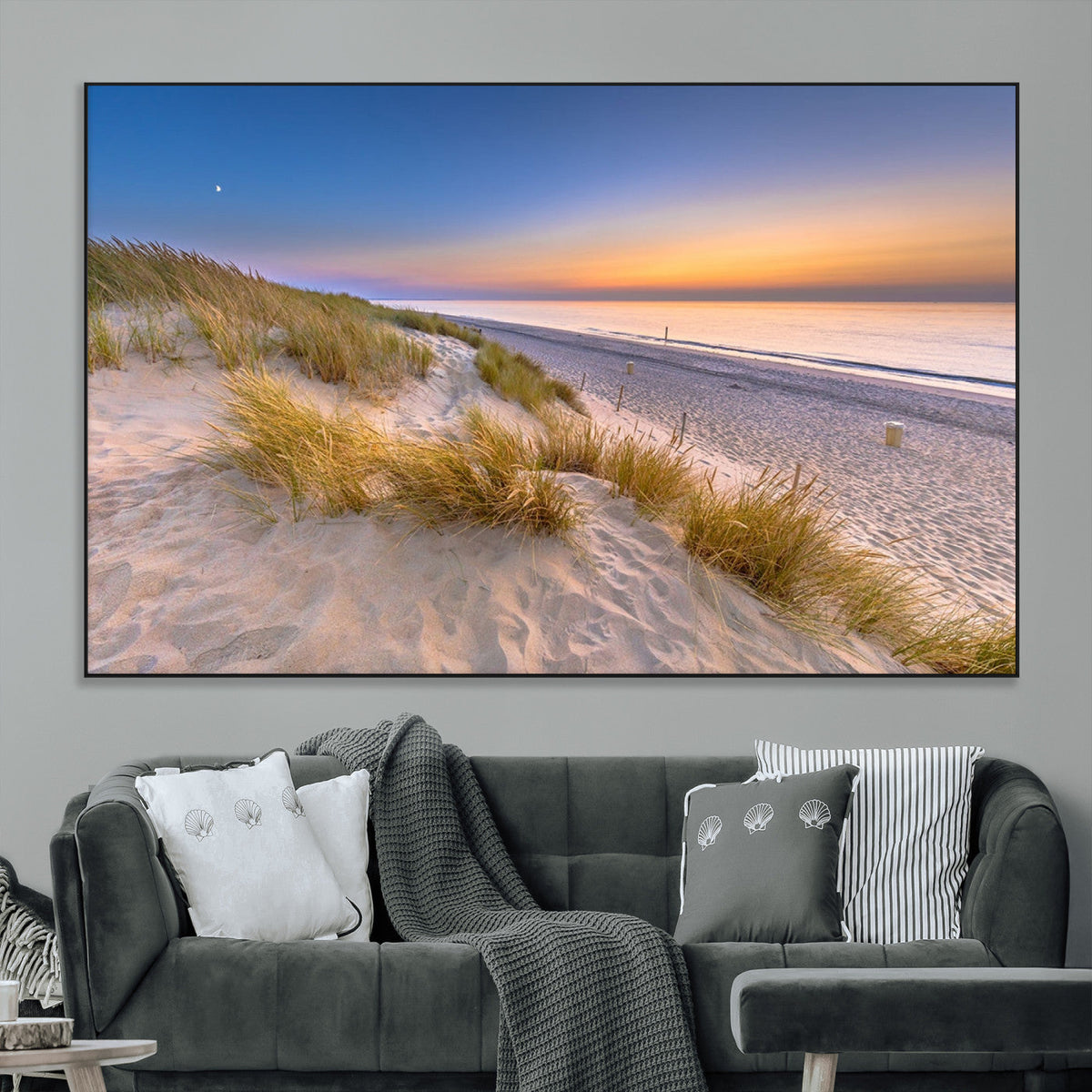 Sunrise On The Beach Wall Art Canvas Print