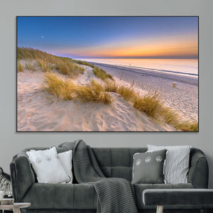 Sunrise On The Beach Wall Art Canvas Print