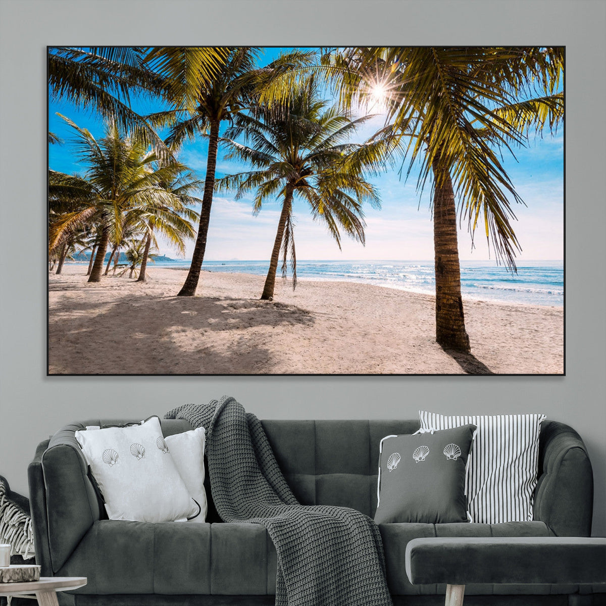 Palm Beach Tropical Island Wall Art Canvas Print