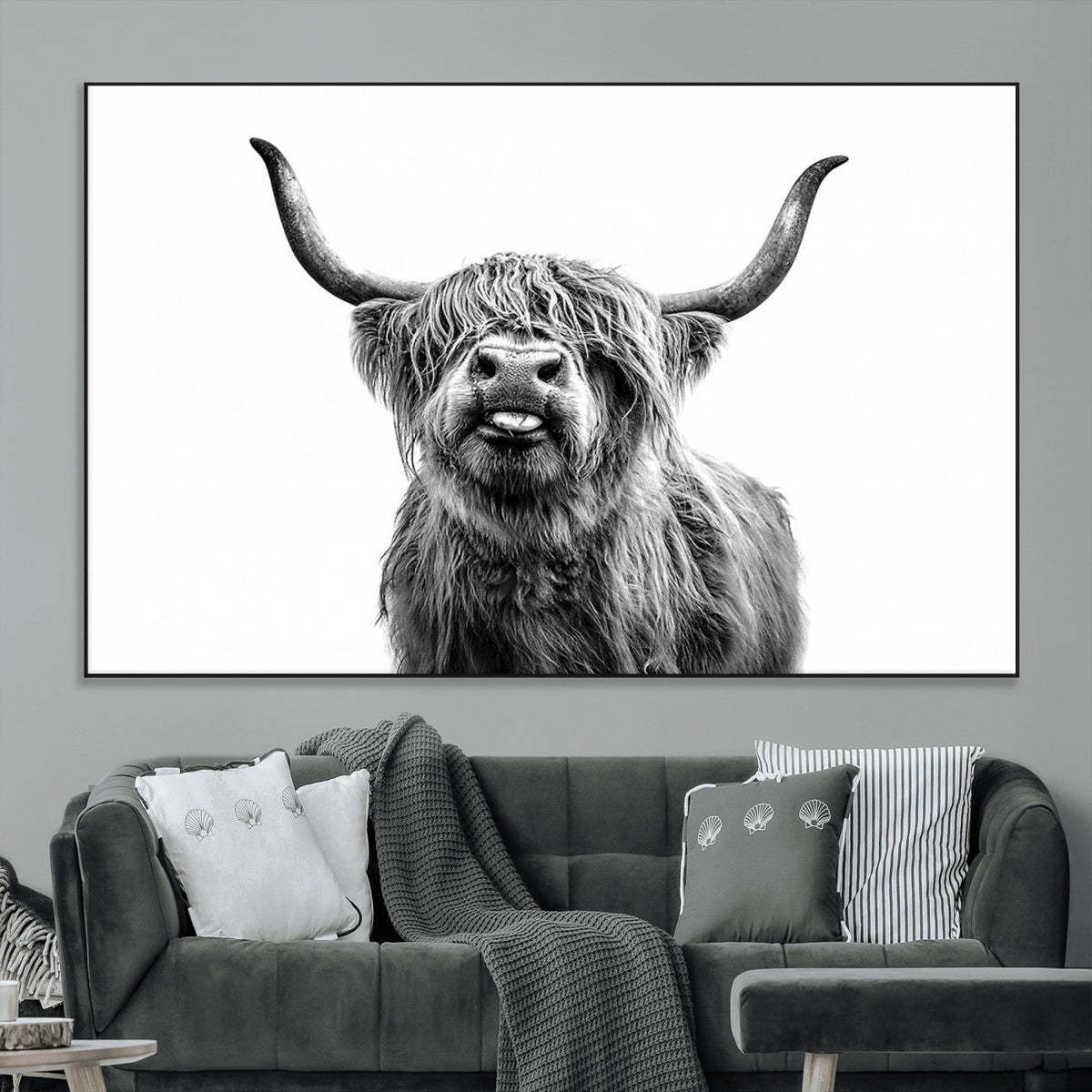 Fanny Scottish Highland Cow Cattle Art Print Farmhouse Wall