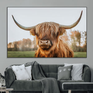 Highland Cow Animal Scottish Cattle Art Print Farmhouse Wall