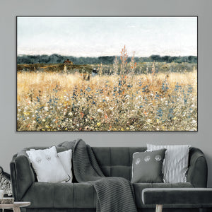 Wildflower Field Wall Art Canvas | Nature-Inspired Landscape
