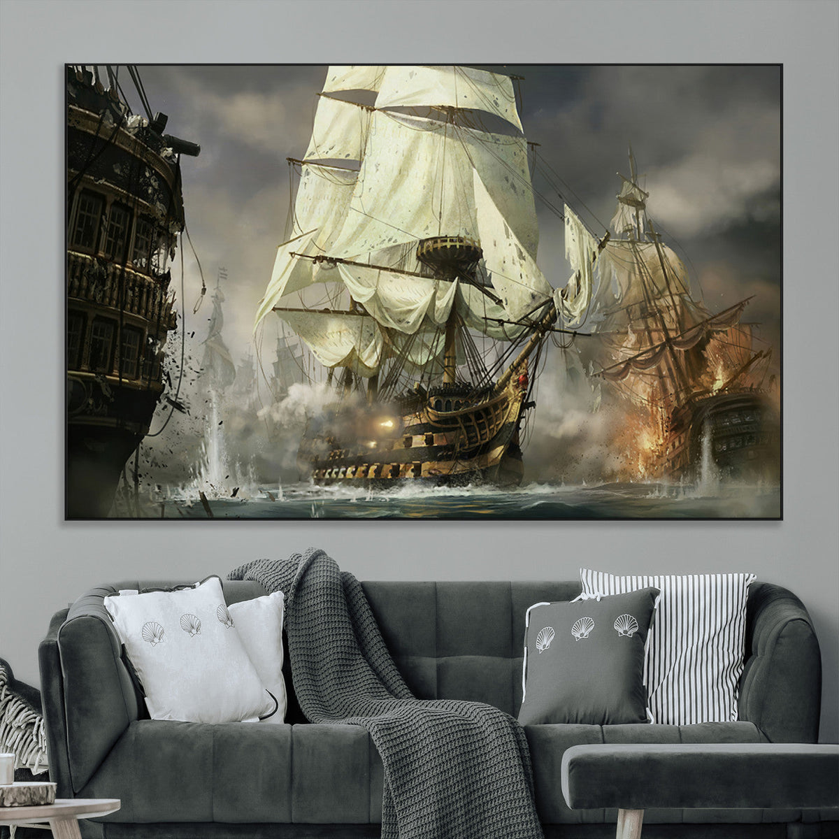 Pirate Ship War Wall Art Canvas Print