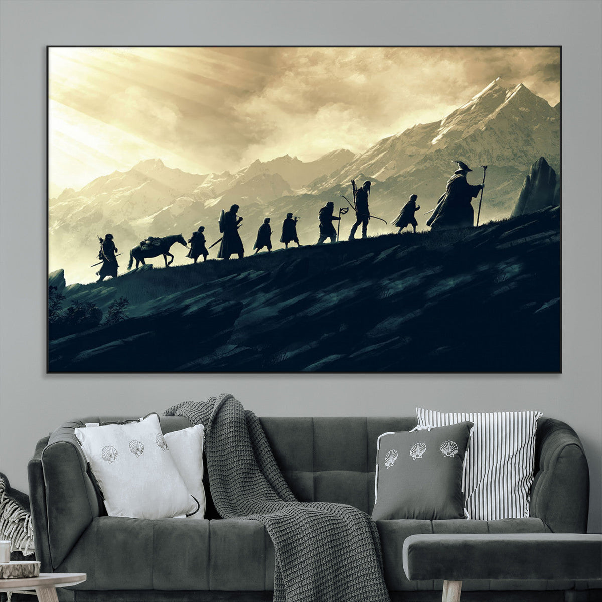 Fellowship Journey Wall Art – Fantasy Adventure Canvas Print