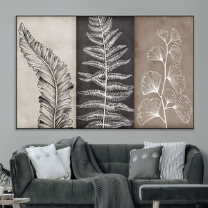 Minimalist Botanical Wall Art Canvas Print, Framed and Ready