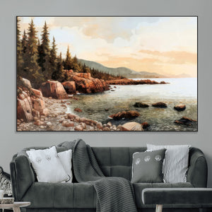 Serene Coastal View of Acadia National Park Wall Art -
