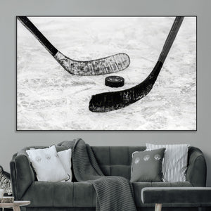 Winter Ice Hockey Sport Canvas Wall Art Print - Hockey Wall