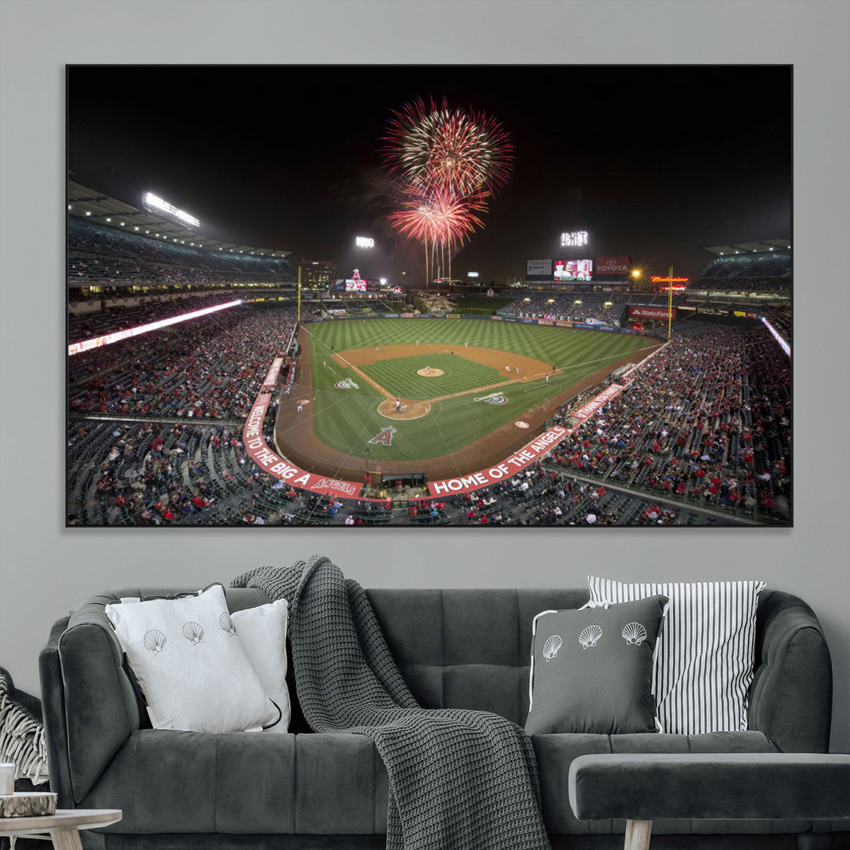Fireworks at Angel Stadium – Los Angeles Angels Canvas