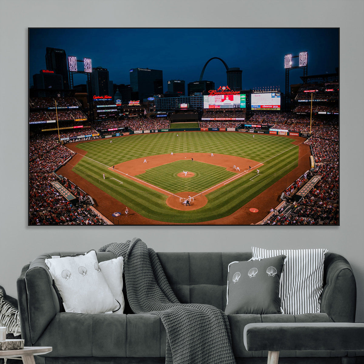 St. Louis Cardinals Baseball Team Print - Busch Stadium Wall