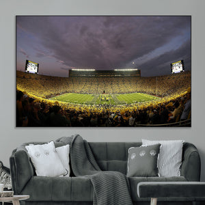 Michigan Wolverines Print - Michigan Stadium Wall Art Canvas