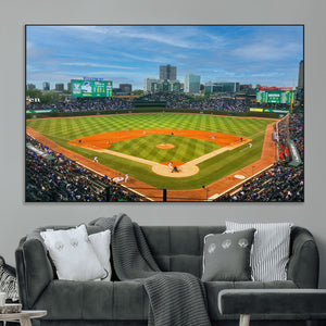 Wrigley Field Chicago Cubs Panoramic Canvas Print –