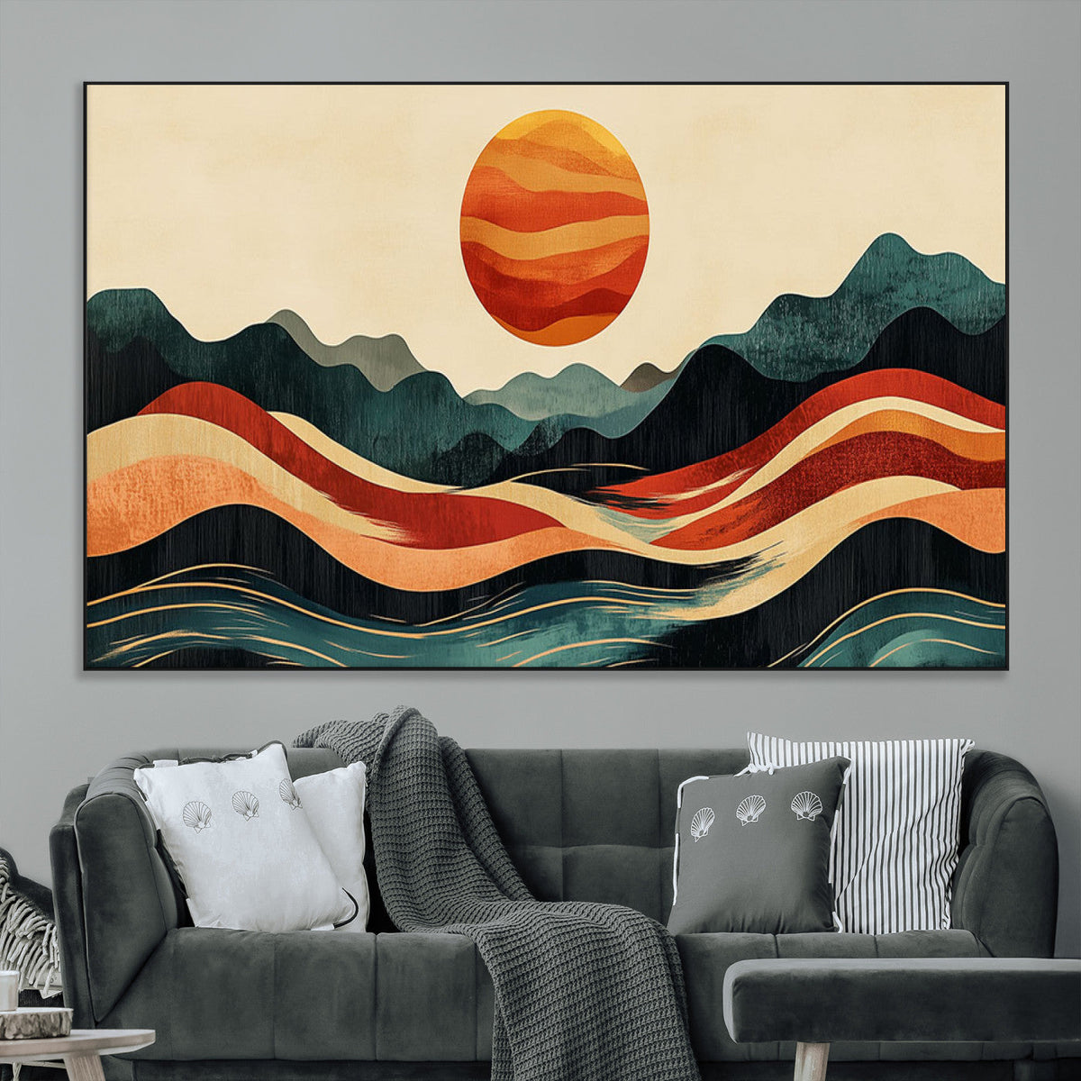 Mountain Triptych Wall Art Canvas Print – Western Nature