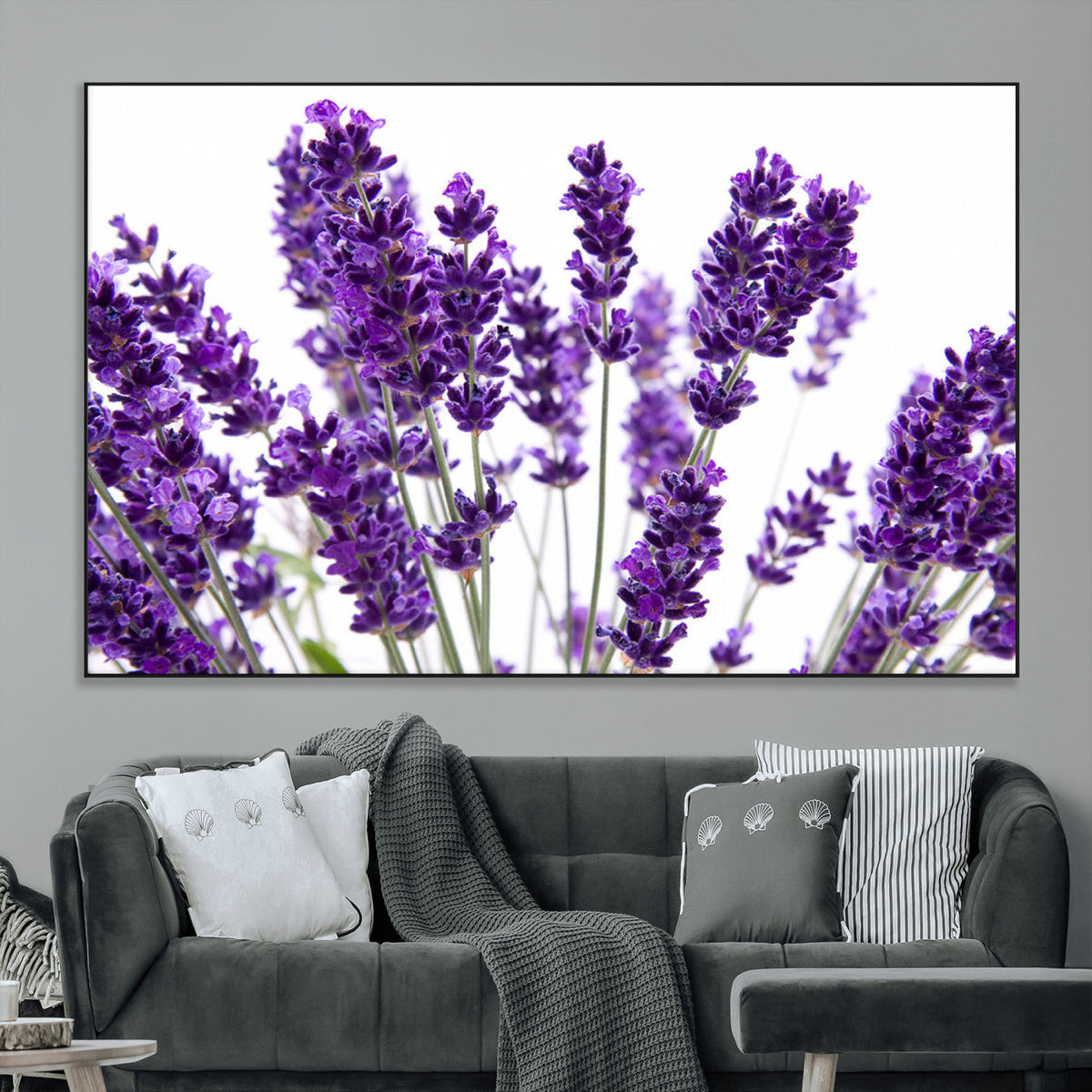 Lavender Flower Wall Art Canvas Print