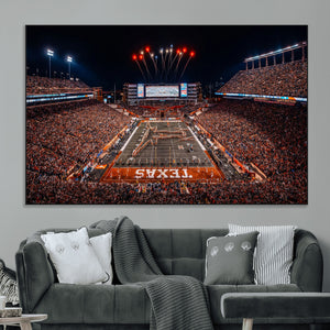 Texas Stadium Night Game Wall Art Canvas Print – Vibrant