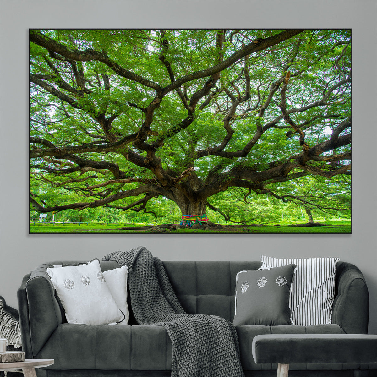 Oak Tree Wall Art Print, Forest Canvas Wall Art for Home and