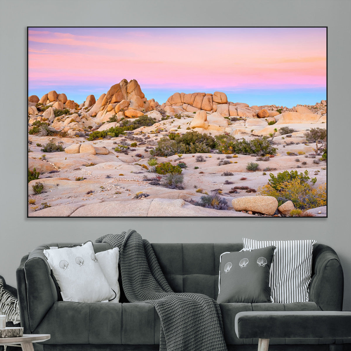Vibrant Sunset Sky Wall Art Canvas Print – Framed Joshua