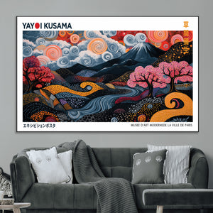Modern Japanese Wall Art Canvas Print – Framed Abstract