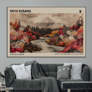 Modern Japanese Wall Art Canvas Print – Framed Abstract