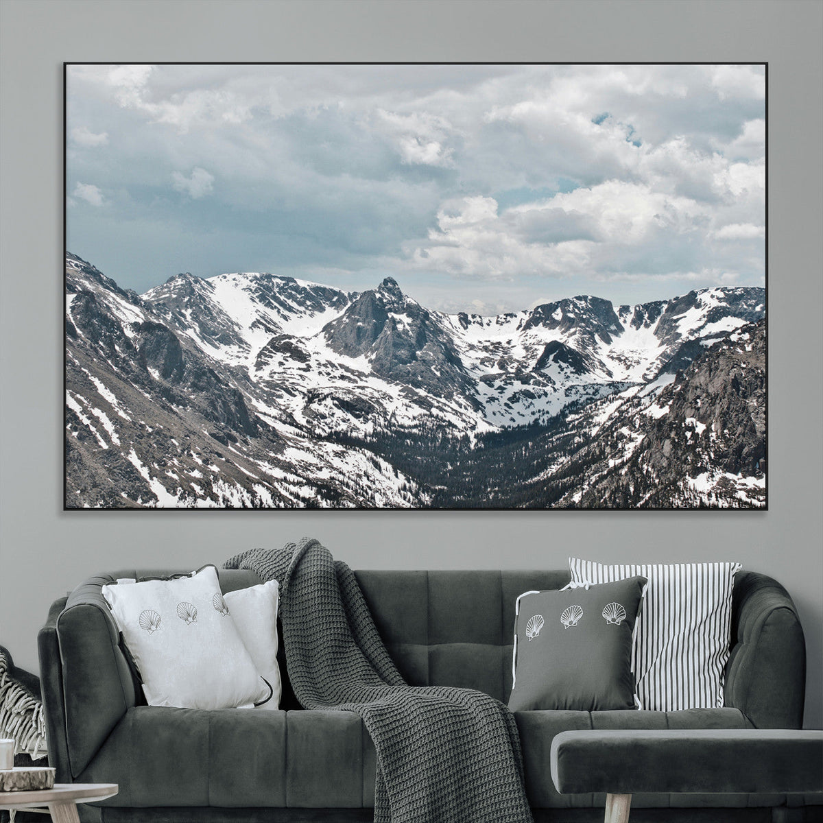 Snowy Peaks Wall Art Canvas Print – Alpine Wilderness