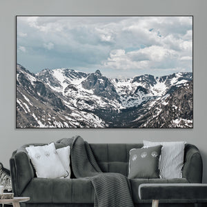 Snowy Peaks Wall Art Canvas Print – Alpine Wilderness