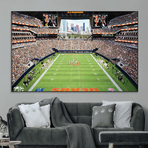Chicago Bears Soldiers Field Wall Art Canvas Print – Framed