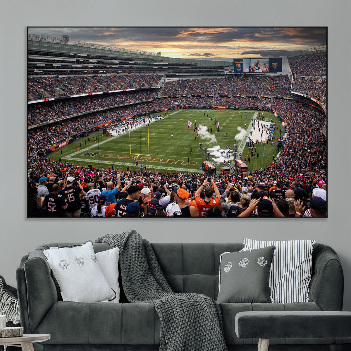 Chicago Bears Soldiers Field Wall Art Canvas Print – Framed