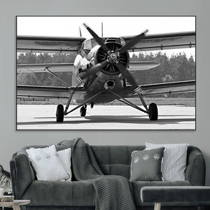 Wall Art Old War Plane Canvas Print