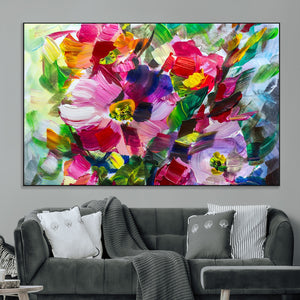Oil Flower Abstract Canvas Print
