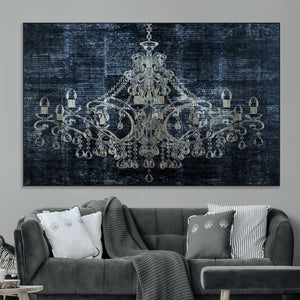 Dark Chandelier Wall Art Canvas Print