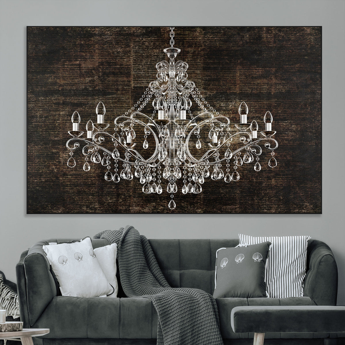 Rustic Chandelier Canvas Print
