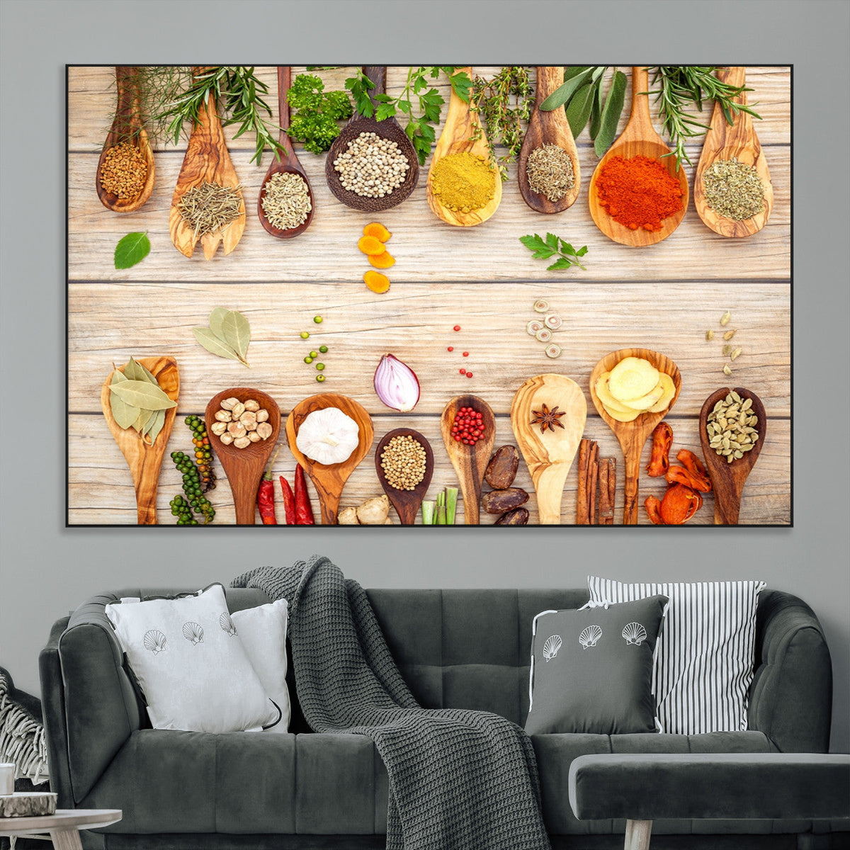 Kitchen Spice on the Table Wall Art, Kitchen Spice Wall Art