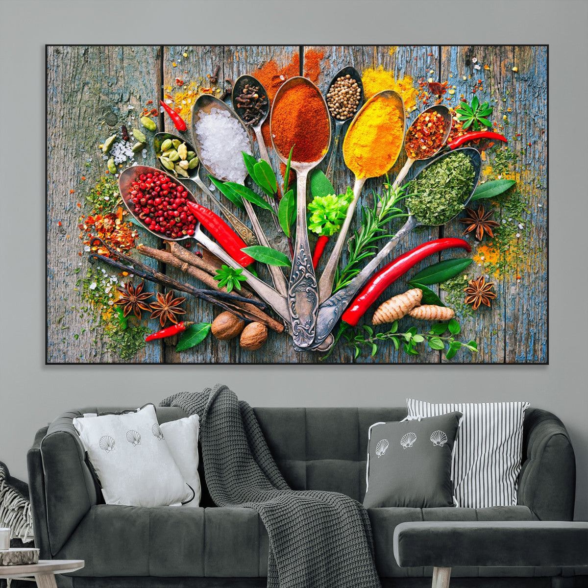 Spoonful of Spices Cooking Wall Art Canvas Print - Vibrant