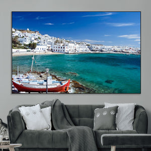 Santorini Wall Art Canvas Print