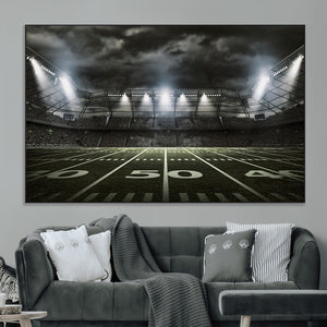 American Football Stadium Wall Art Canvas Print, Stadium