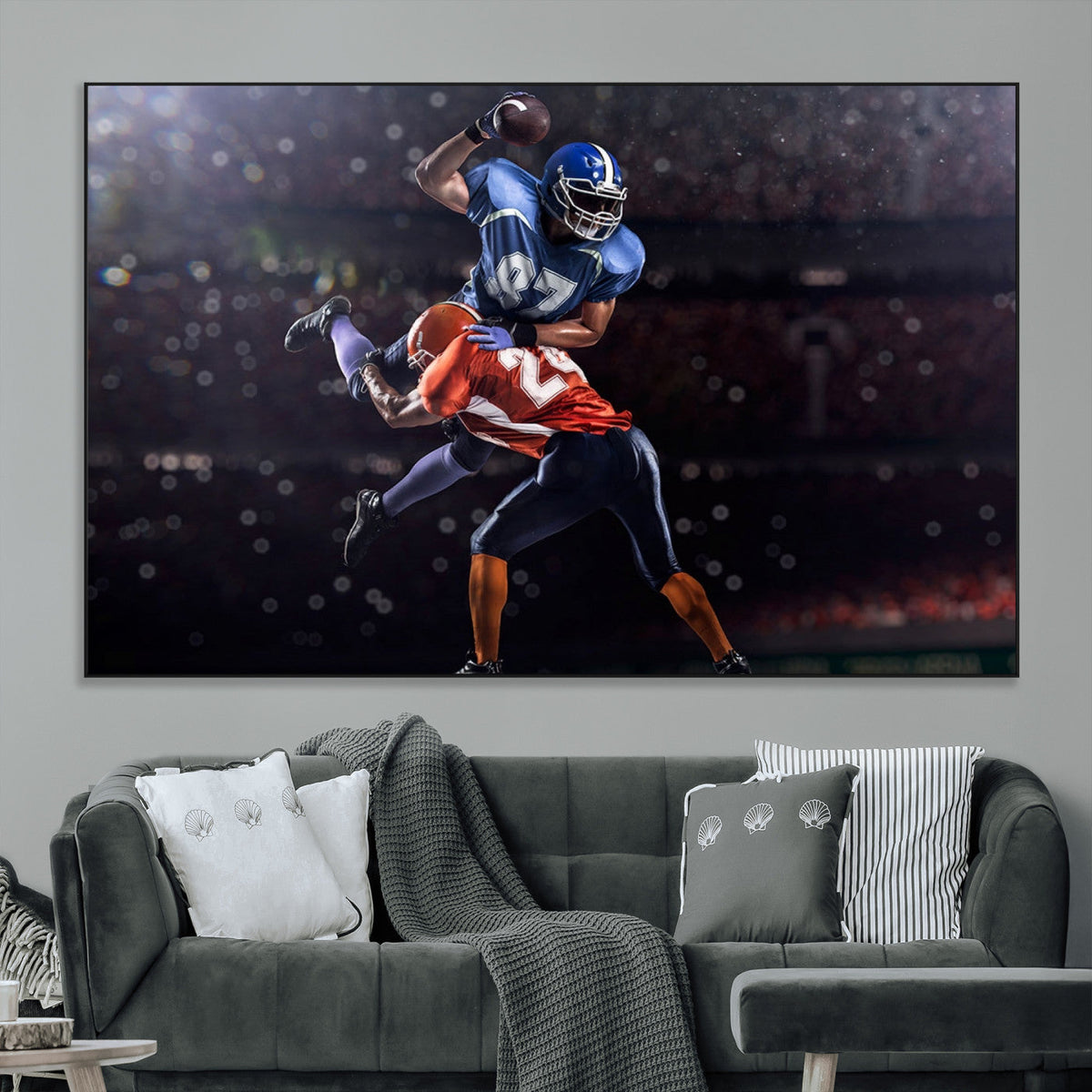 American Football Wall Art Canvas Print, Stadium Sport Wall