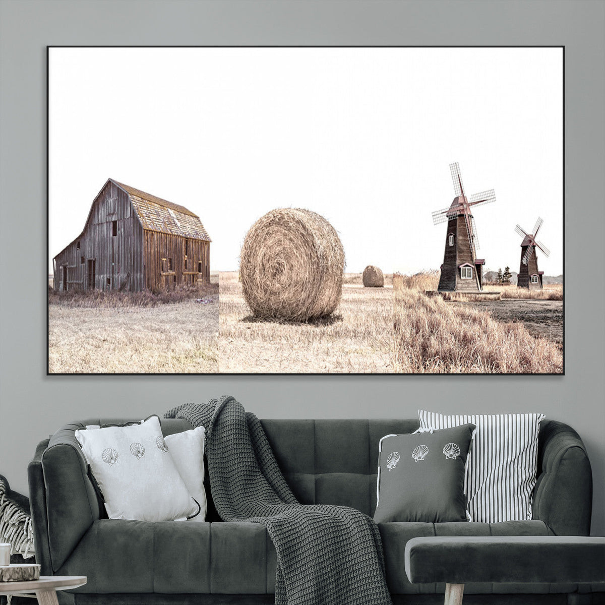 Farm Prints Set, Set of 3 Farmhouse Wall Art, Country House