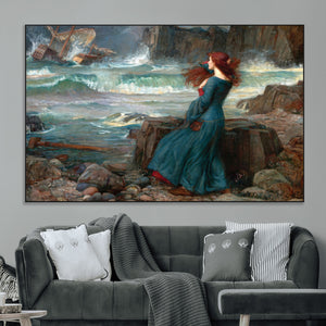 Miranda by the Shore Wall Art Canvas Print – Tempest Scene