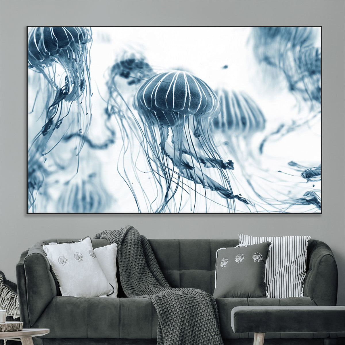 Abstract Jellyfish Canvas Print Wall Art