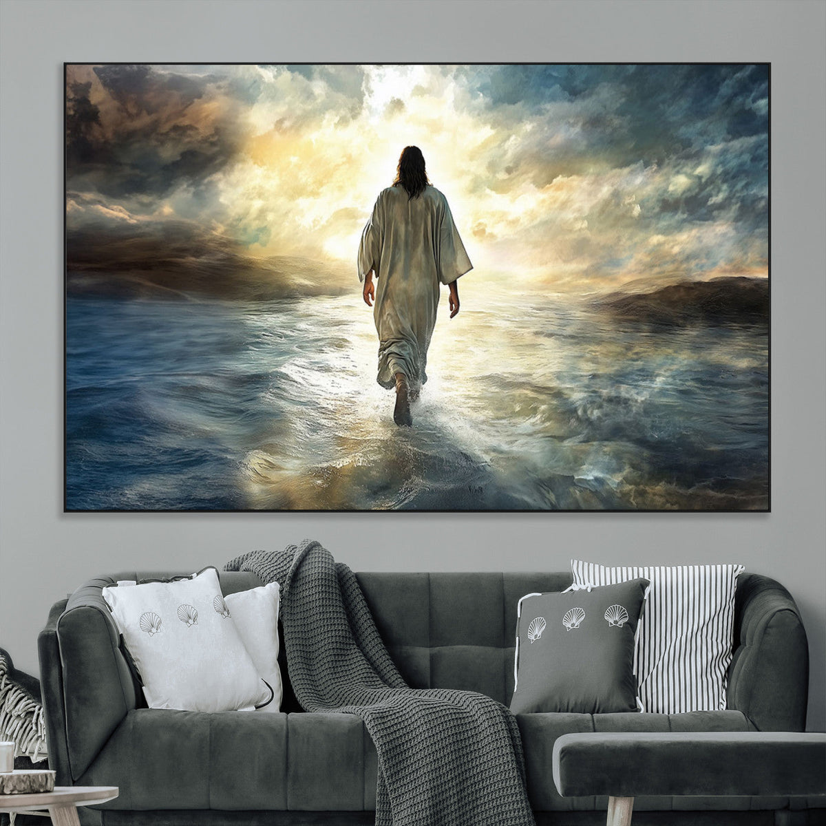 Jesus Walking on Water Wall Art | Canvas Print | Ready to