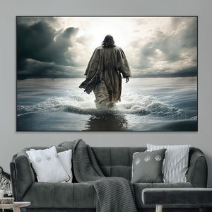 Jesus Walking on Water Wall Art | Canvas Print | Ready to