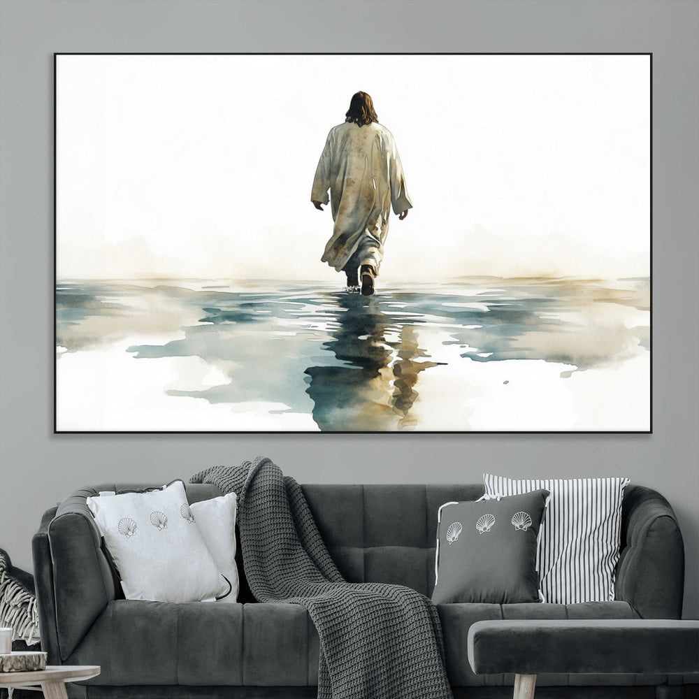 Abstract Jesus Wall Art Canvas Print, Christian Wall Art,
