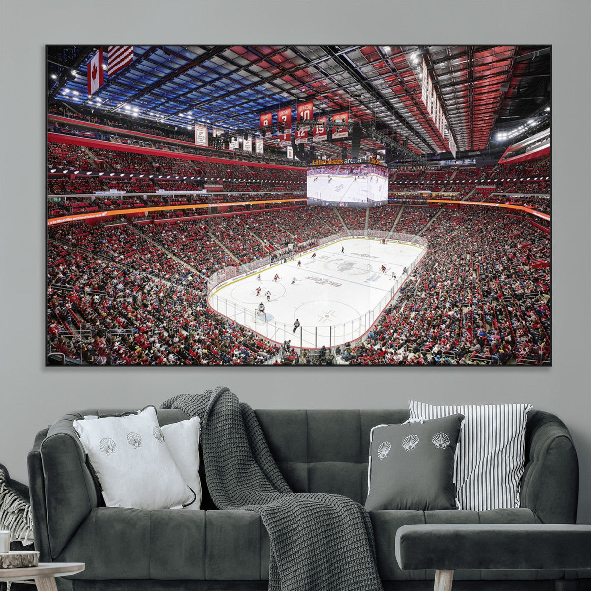 Barton Malow Little Caesars Arena Detroit Wall Art Canvas