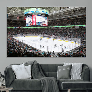 Sharks Arena Blackhawks Sharks Ice Hockey Stadium Wall Art