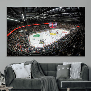 Vaudoise Lausanne Ice Hockey Arena Stadium Wall Art Canvas,