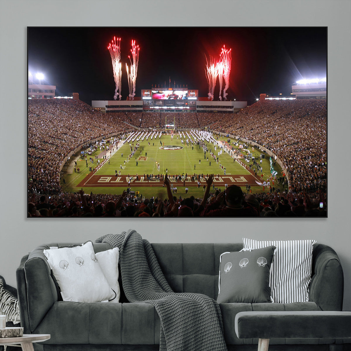 Framed Florida State Seminoles Football Team Print -