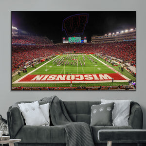 Wisconsin Badgers Football Team Print Canvas- Madison Camp