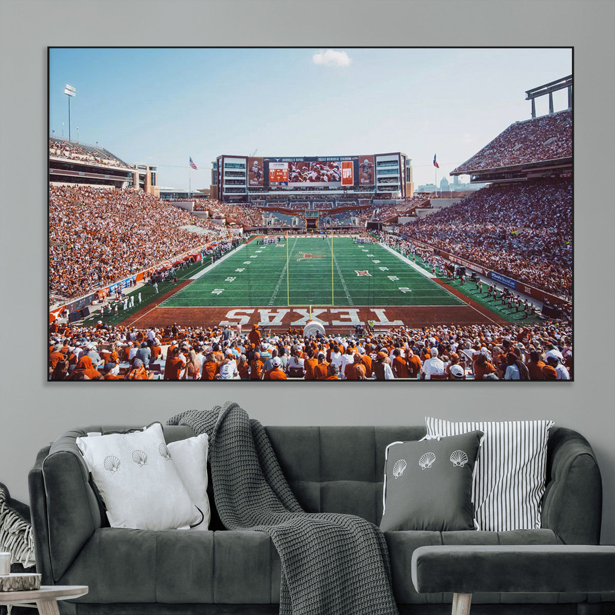 Framed Texas Memorial Stadium Canvas, University of Texas
